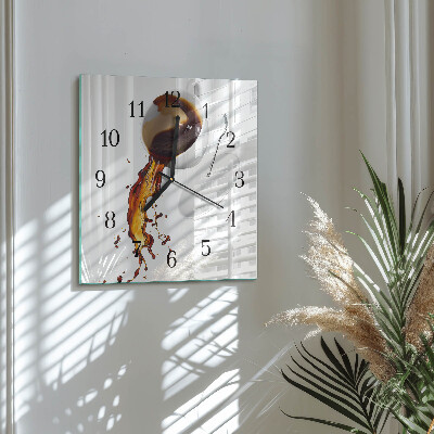 Square wall clock Coffee