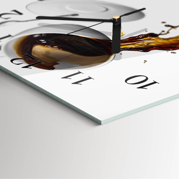 Square wall clock Coffee
