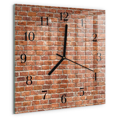 Square wall clock Brick