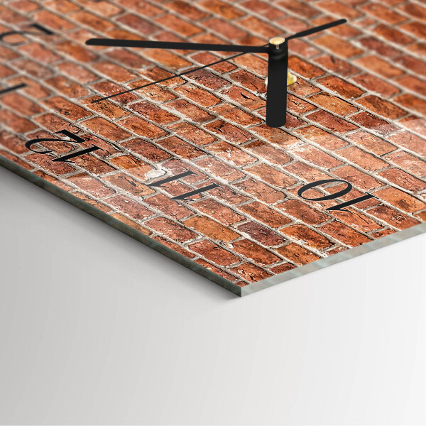 Square wall clock Brick