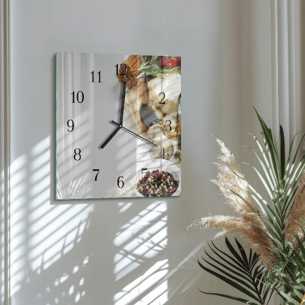 Square wall clock Pasta