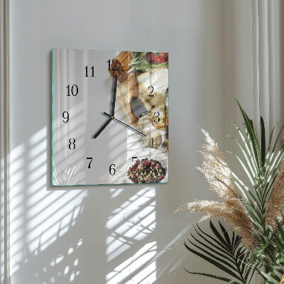 Square wall clock Pasta
