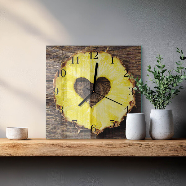 Square wall clock Pineapple