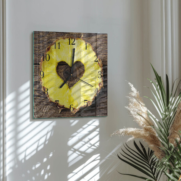Square wall clock Pineapple