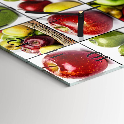 Square wall clock Apples