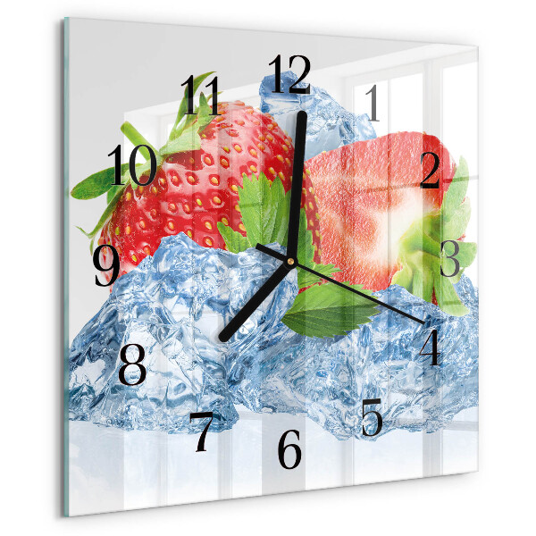 Square wall clock Strawberry Ice Cream