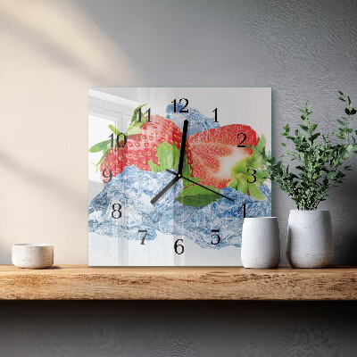 Square wall clock Strawberry Ice Cream