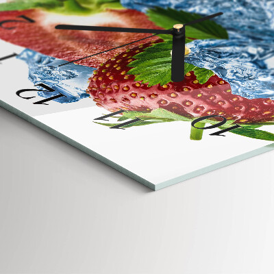 Square wall clock Strawberry Ice Cream