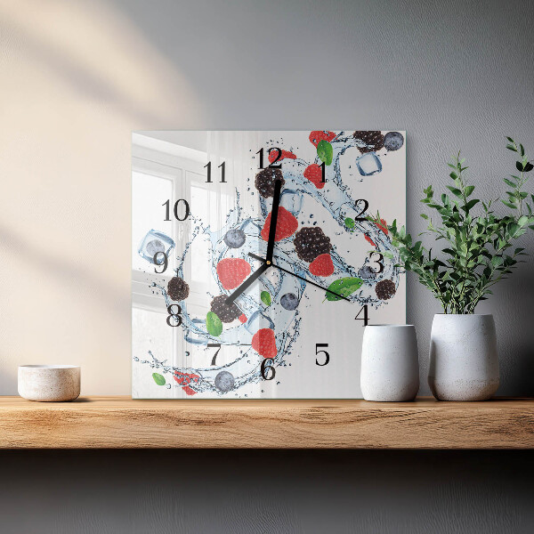 Square wall clock Fruit Ice Cream