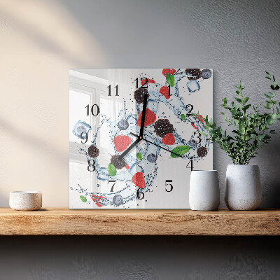 Square wall clock Fruit Ice Cream
