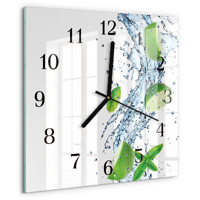 Square wall clock Mint