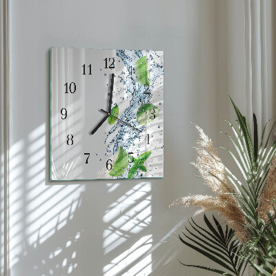 Square wall clock Mint