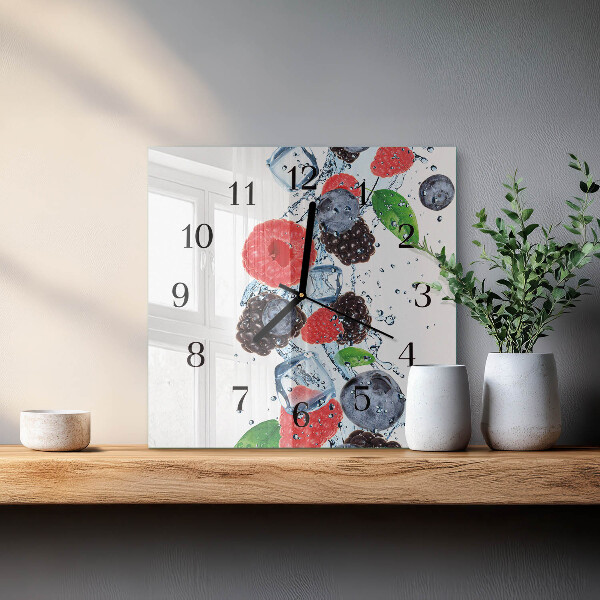 Square wall clock Fruit Ice Cream