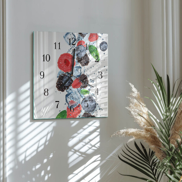 Square wall clock Fruit Ice Cream