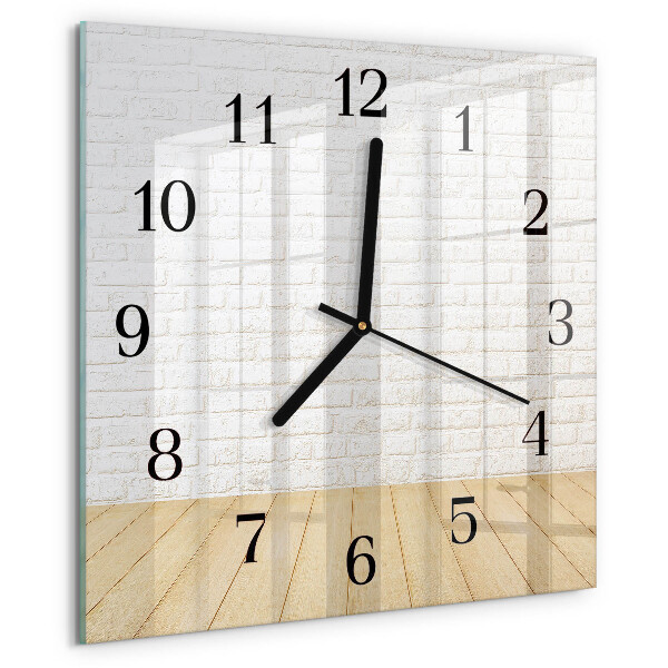 Square wall clock Brick