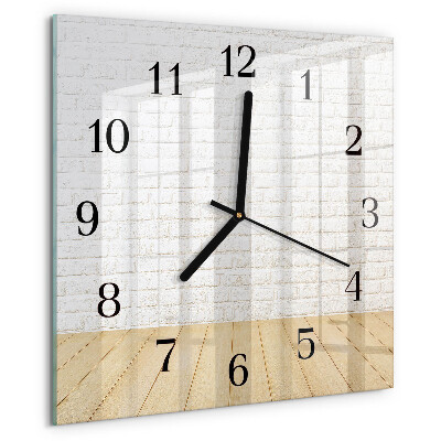 Square wall clock Brick