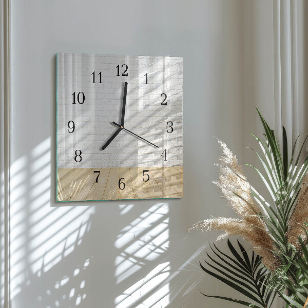 Square wall clock Brick