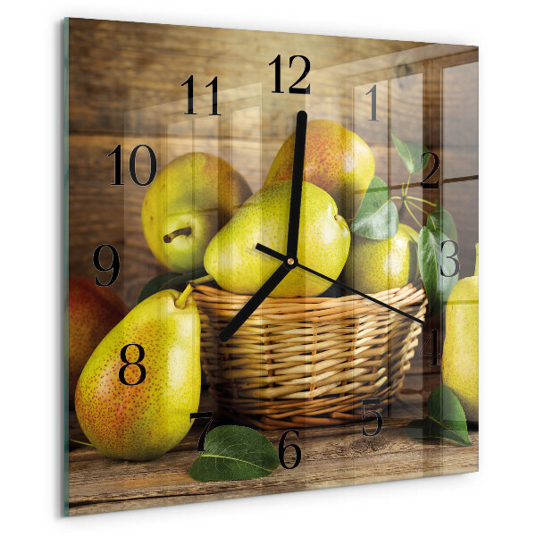 Square wall clock Pears