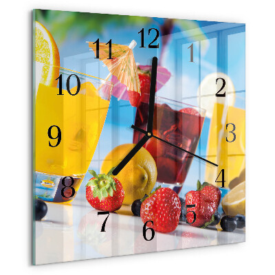 Square wall clock Cocktail