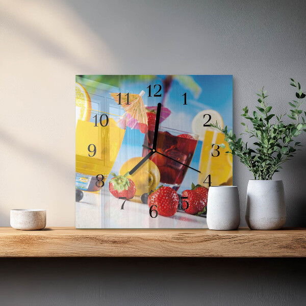 Square wall clock Cocktail