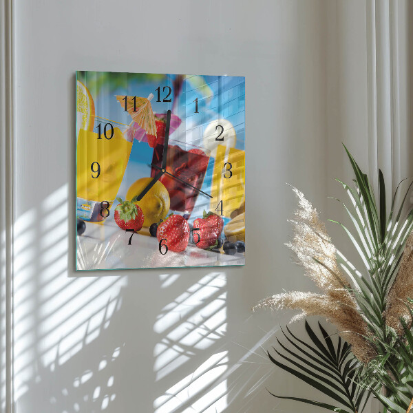 Square wall clock Cocktail