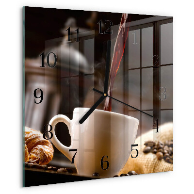 Square wall clock Coffee