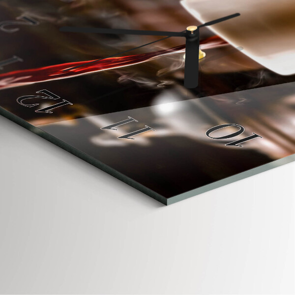 Square wall clock Coffee