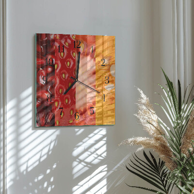 Square wall clock Fruit