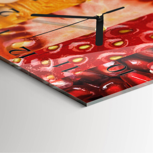Square wall clock Fruit