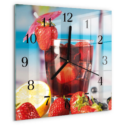 Square wall clock Drink