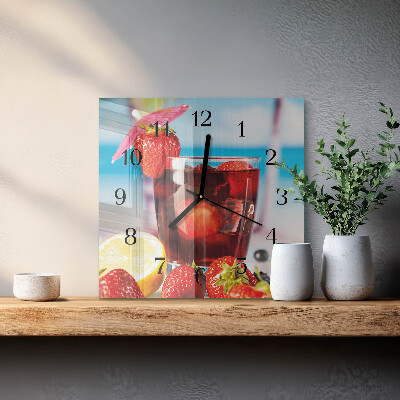 Square wall clock Drink