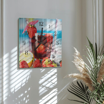 Square wall clock Drink
