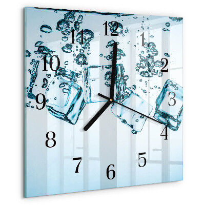 Square wall clock Ice