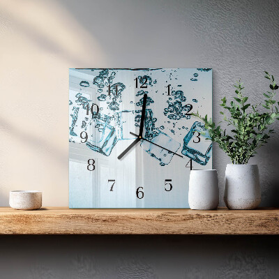 Square wall clock Ice