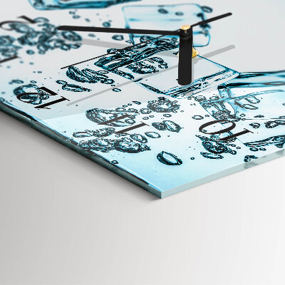 Square wall clock Ice