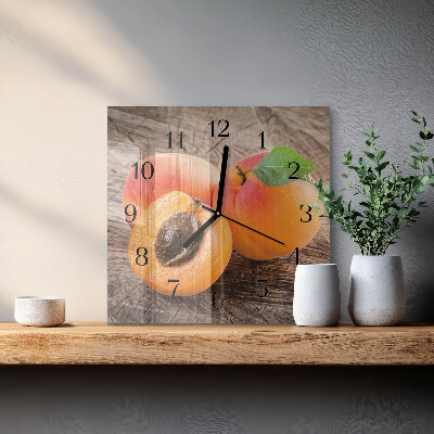 Square wall clock Apricots