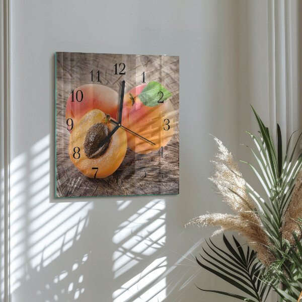Square wall clock Apricots