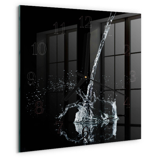 Square wall clock Water
