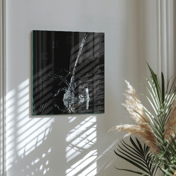 Square wall clock Water