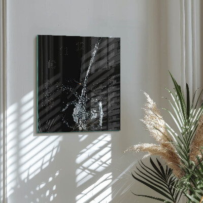 Square wall clock Water