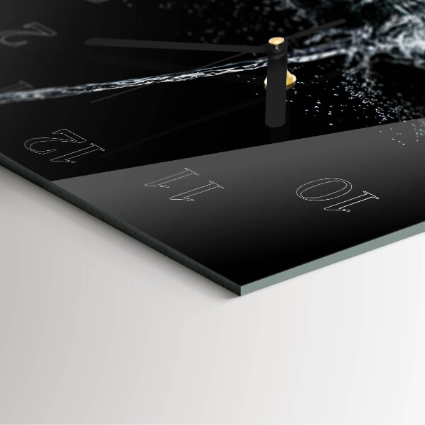 Square wall clock Water