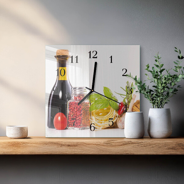 Square wall clock Pasta