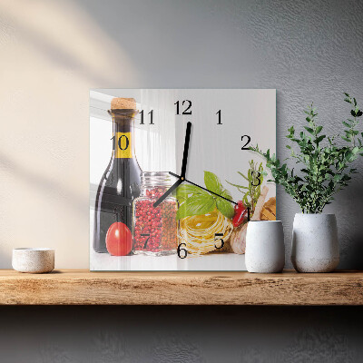 Square wall clock Pasta