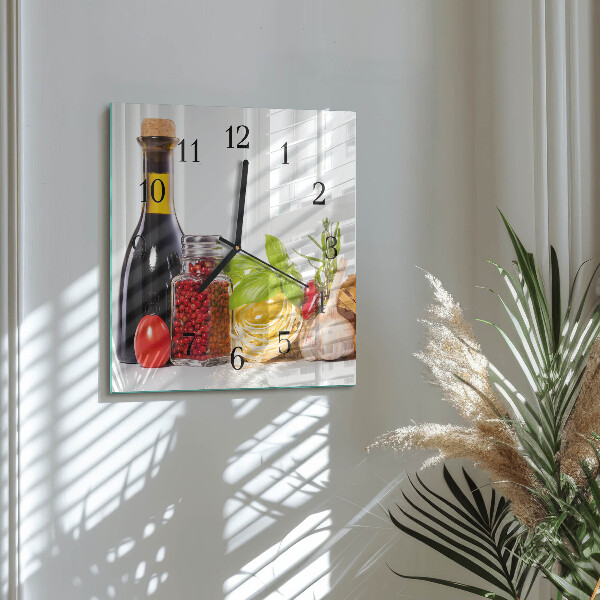 Square wall clock Pasta