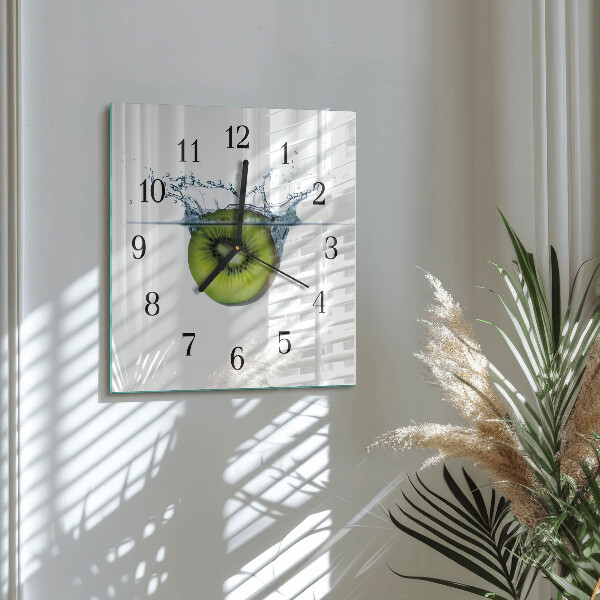 Square wall clock Kiwi