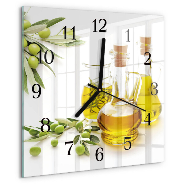 Square wall clock Oil