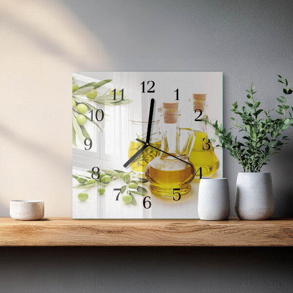 Square wall clock Oil
