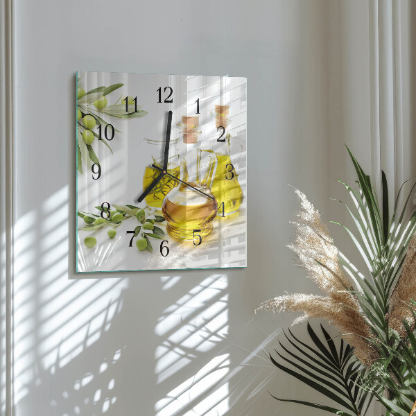 Square wall clock Oil