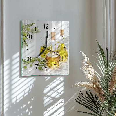 Square wall clock Oil
