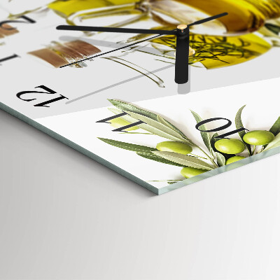 Square wall clock Oil